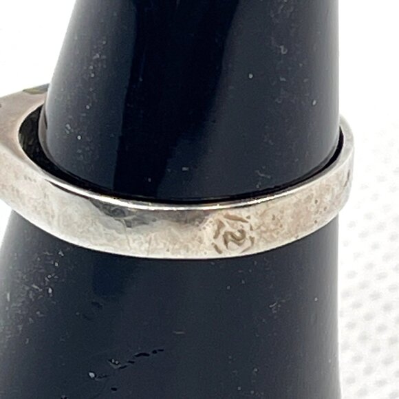 925 Sterling Silver Mexico Abalone Channel Inlay Iridescent Ring Size 6.25 VTG - Picture 15 of 15